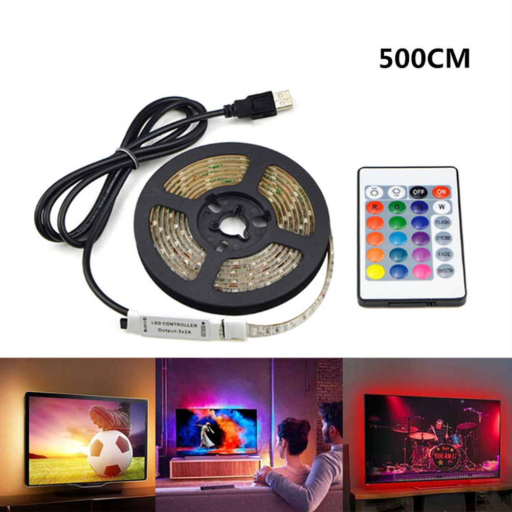 USB 5V Waterproof 7 Colors Change String Light with Remote Control for Background Lighting 500cm 150 lights