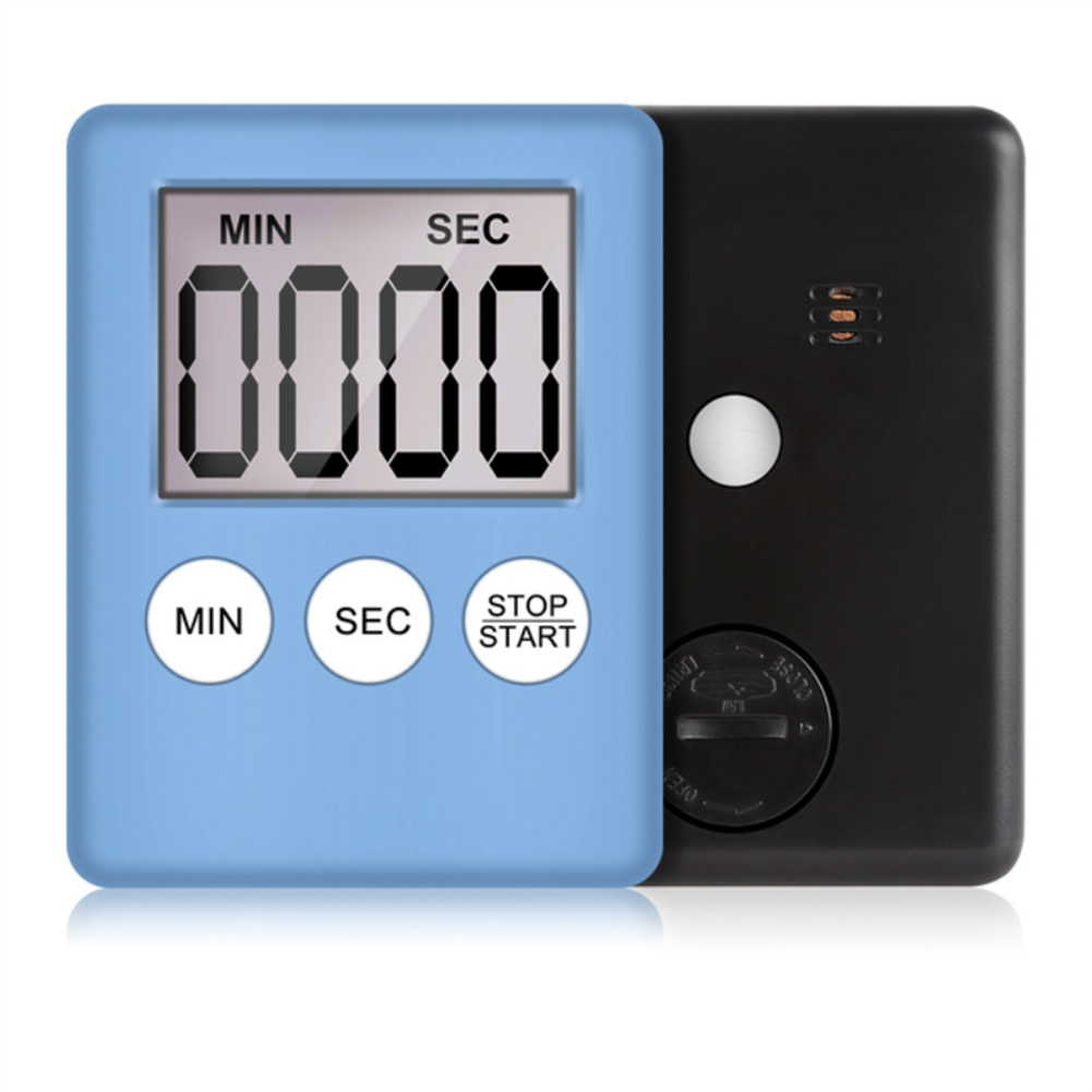Kitchen Timer Lcd Digital Screen Chronograph Timer Square Cooking Countdown Alarm Clock Stopwatch Temporizador Clock light blue