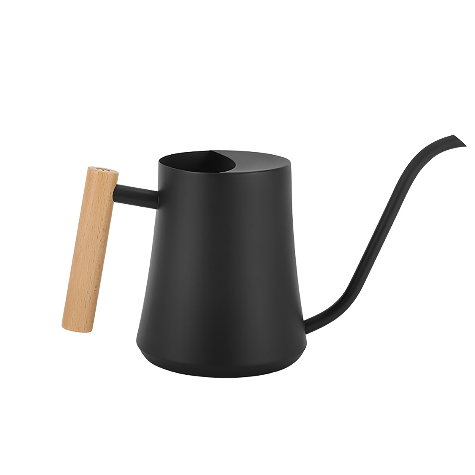 Watering Can With Long Spout 35oz Stainless Steel Leak-proof Rust-proof Indoor Watering Can With Wooden Handle For Indoor Plants Flowers Watering black