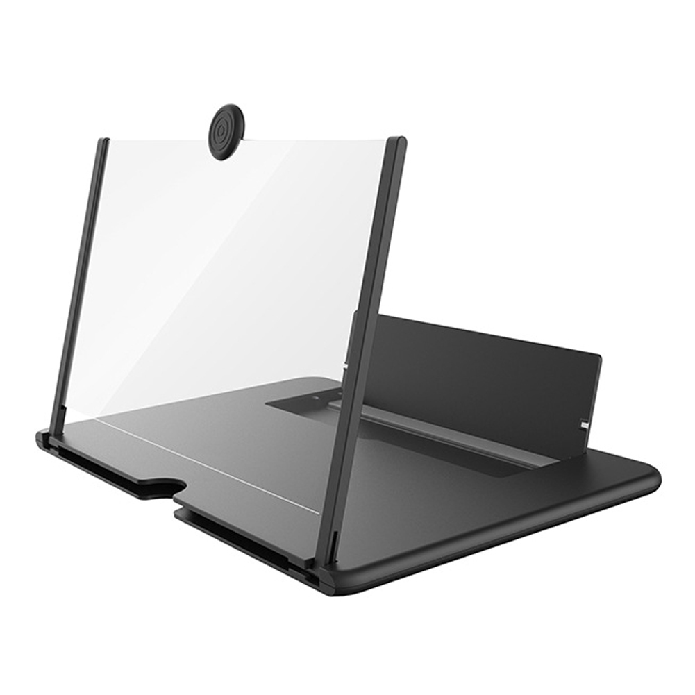 12inch 3D HD Phone Screen Magnifier Eye Protection Movie Phone Holder Foldable Adjustable Angle Non Slip Bracket black_12inch