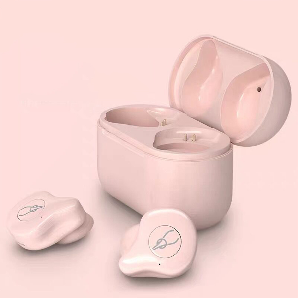 SABBAT X12pro Wireless Bluetooth 5.0 Bilateral Call Headphones In-ear Sports Headset  Pink + pink charging bin