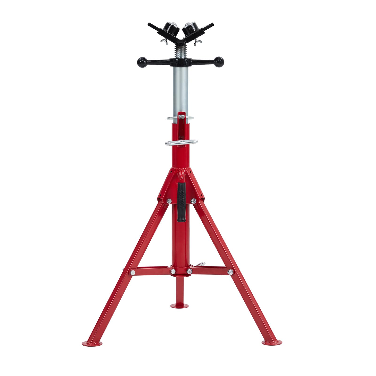 US GARVEE V-Head Pipe Jack Stand with 2-Ball 28-52 Inch Adjustable Height 2500 lb Load Capacity