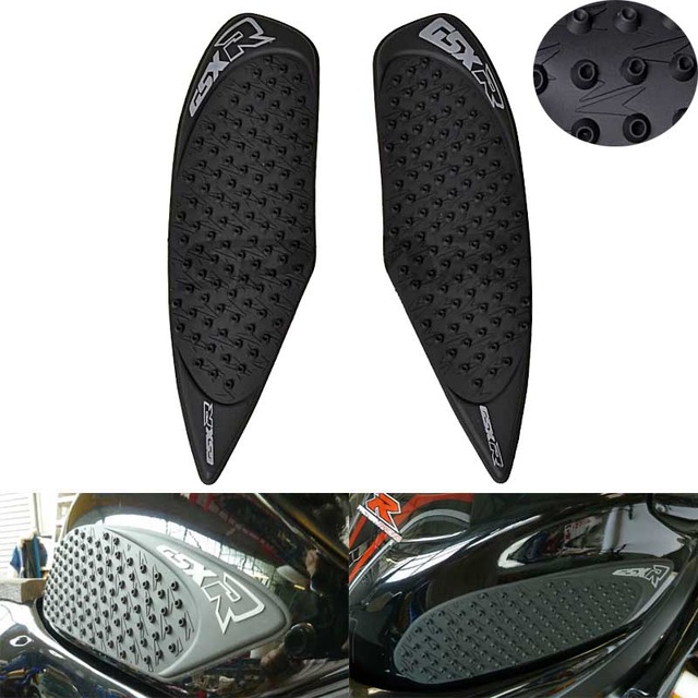 Anti Slip Oil Box Pad Sticker Gas Knee Grip Traction for Suzuki GSXR600 GSXR750 08-10 black