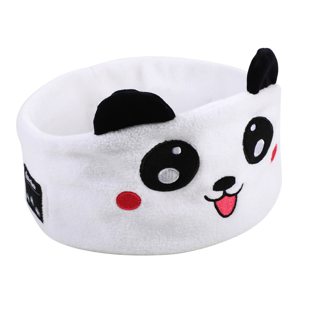 Sleep Headband With Built-In Headphones Microphone Wireless Music Sleeping Washable Headphones For Kids panda