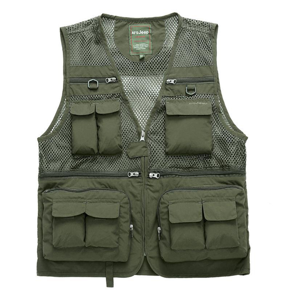 Wholesale Outdoor Zip Up Fishing Vest Quick-drying Breathable Multi ...