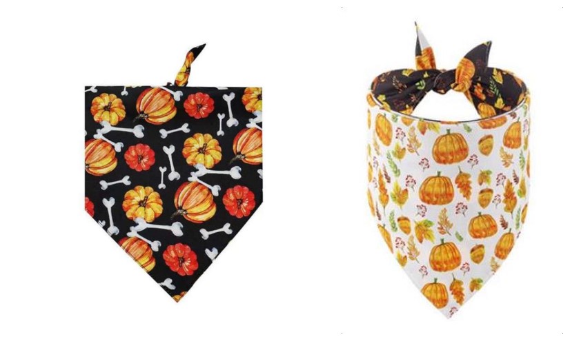 US 2pcs Cotton Triangle  Scarf Saliva Towel Dog Decoration Accessories Pet Supplies style2+style shown in picture(2Pcs/bag)