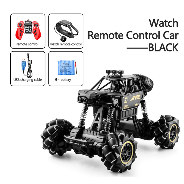 1:16 Rc Cars 4wd Watch Control Gesture Induction Remote Control Car Machine for Radio-controlled Stunt Car Toy Cars RC Drift Car 2031 black