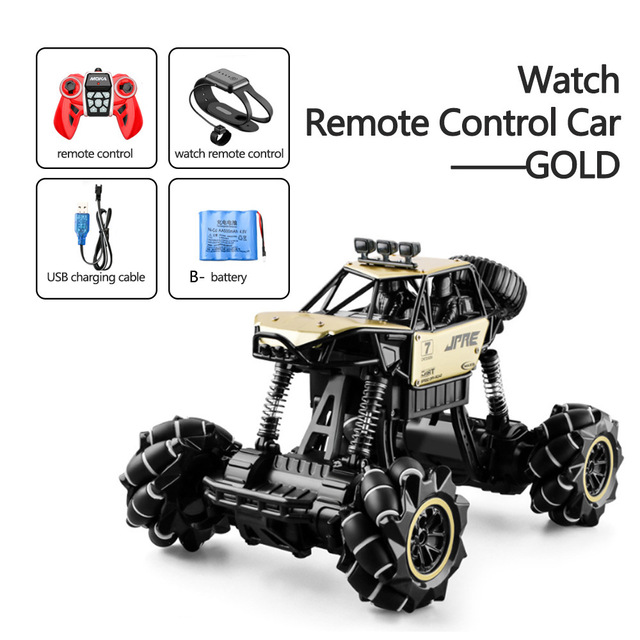1:16 Rc Cars 4wd Watch Control Gesture Induction Remote Control Car Machine for Radio-controlled Stunt Car Toy Cars RC Drift Car 2031 gold
