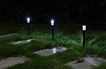 Urparcel 6Pcs Outdoor Solar Power Rechargeable LED Path Way Wall Landscape Mount Garden Fence Lamp Light