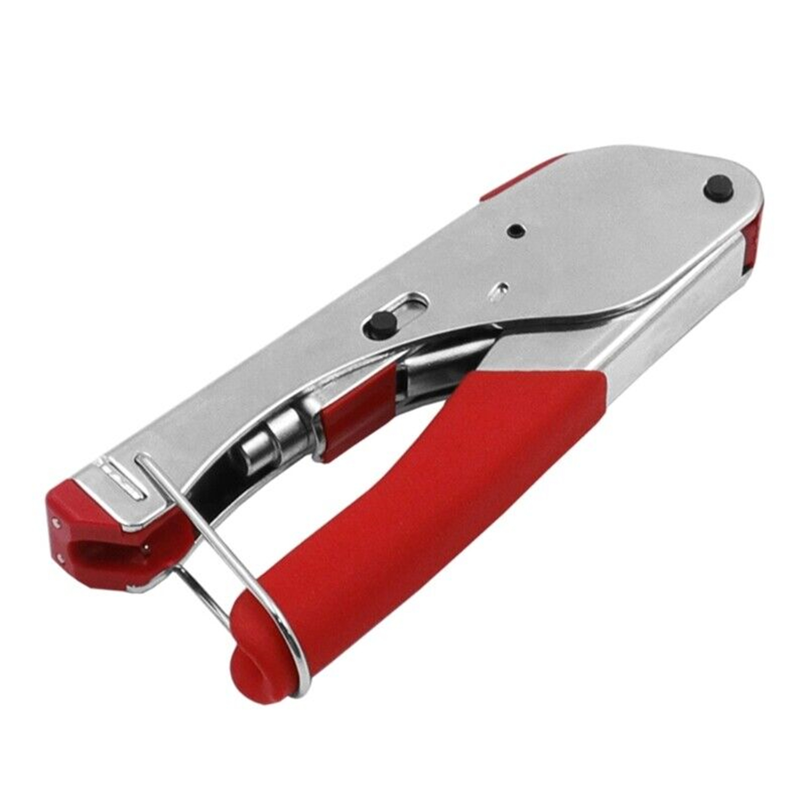 Crimping Pliers Wire Crimping Tool With Built-in Spring Rubber Handle Waterproof Coaxial Cable Crimping Pliers Wire Stripping Tool For RG59 RG6 Crimping pliers plug-in