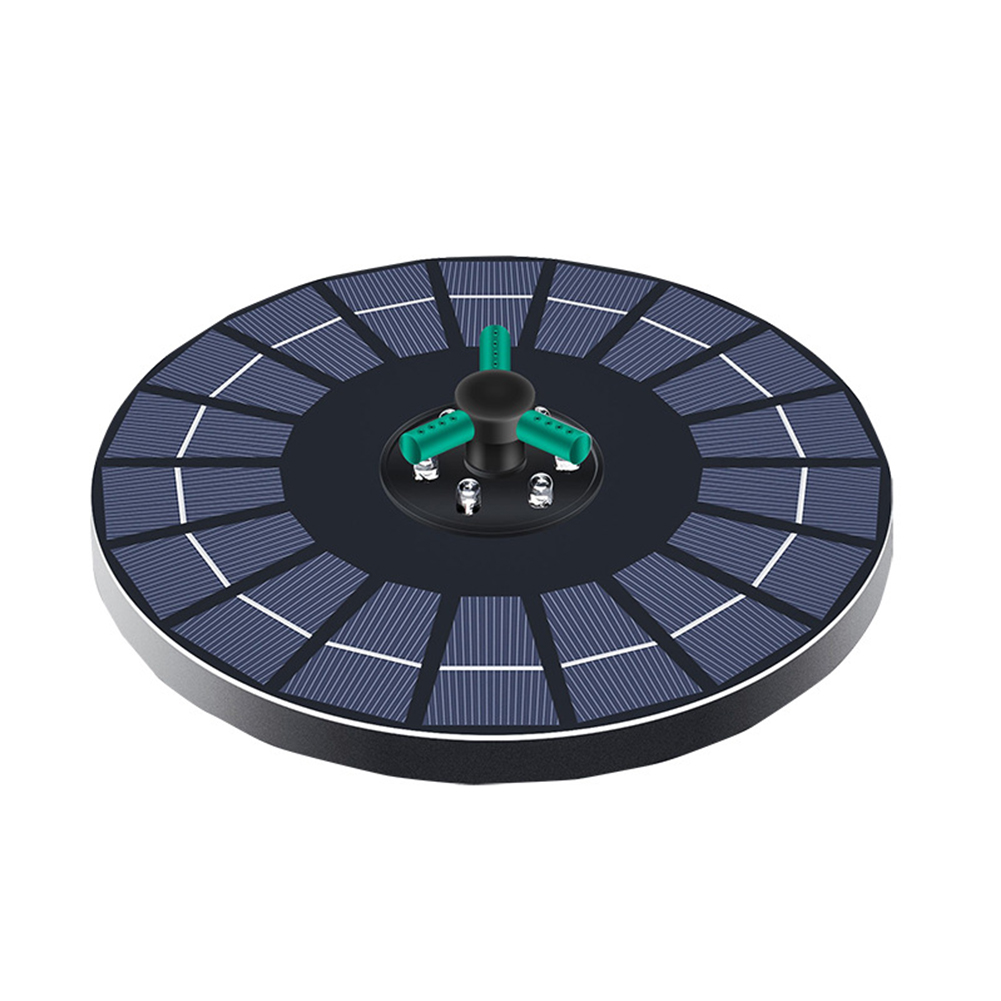 Solar Powered Fountain With Colorful LED Lights, 4W Solar Bird Bath Fountains Pump With 7 Nozzles For Garden Pond Outdoor Swimming Pool Fish Tank 4W