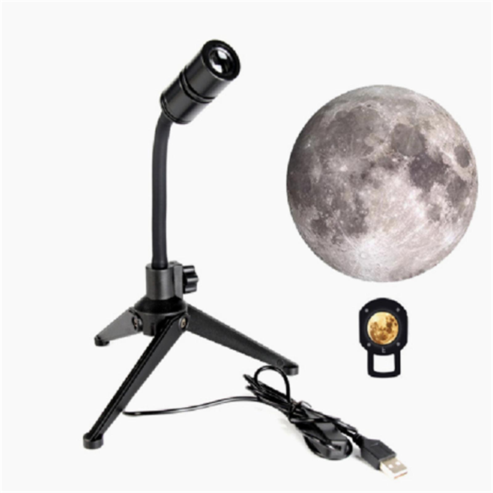 2-in-1 Led Starry Projector 360 Degree Rotatable Usb Rechargeable Night Light