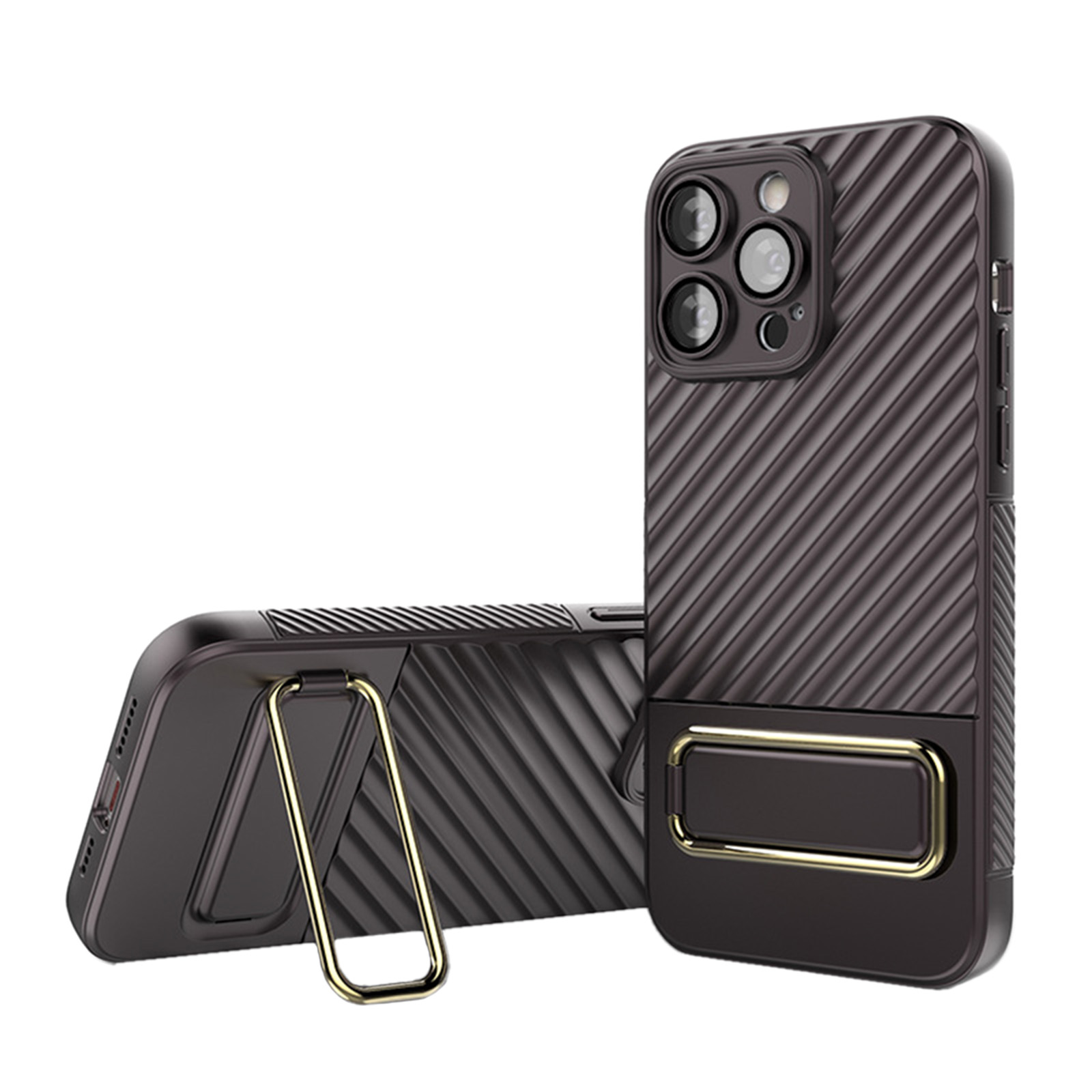 Phone Case Antislip Protective Cover Scratch-Resistant Protective Skin With Stand