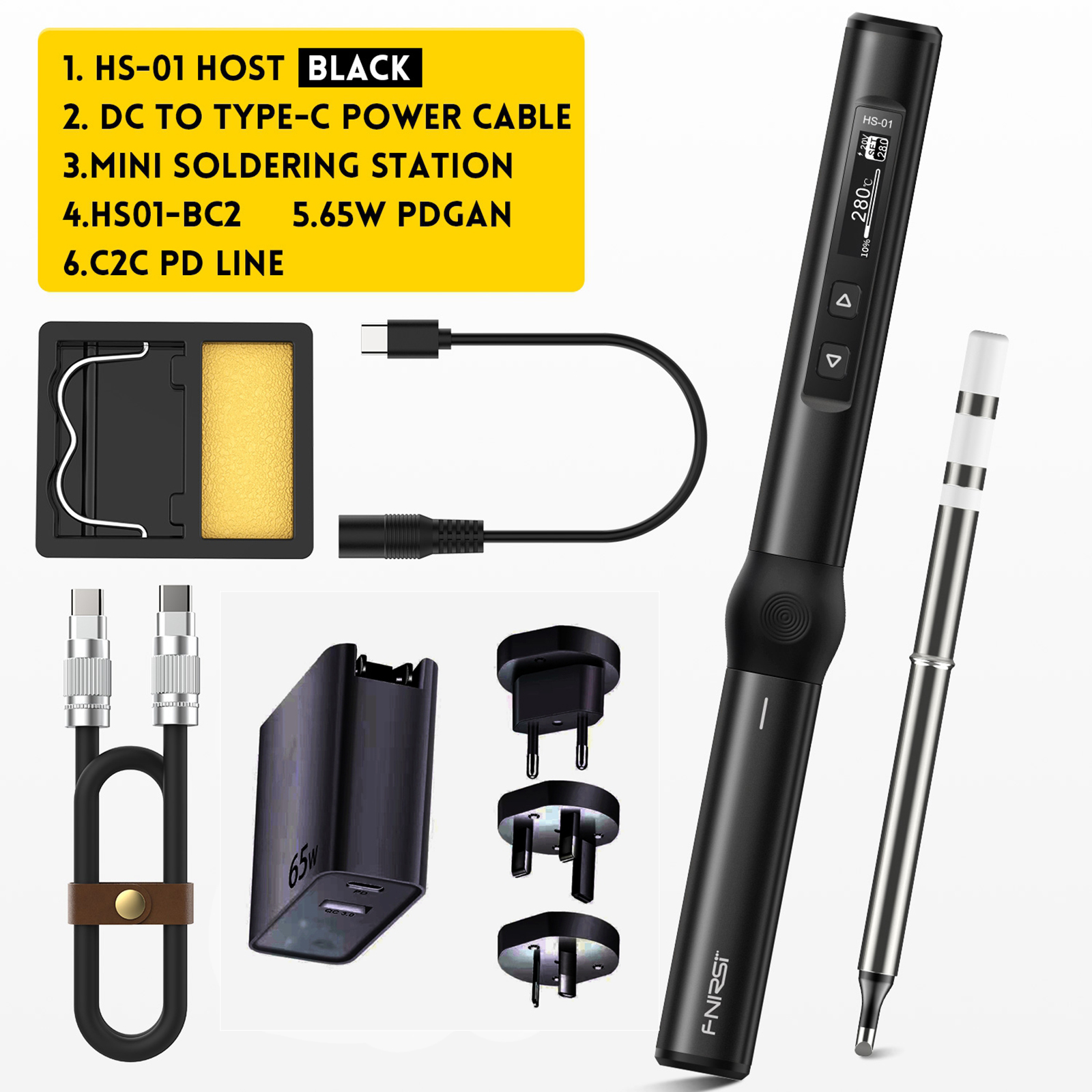 Smart Electric Soldering Iron Pd65w Digital Display Portable Welding