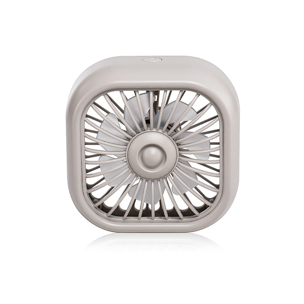 Car USB Fan For Air Vent Mounted, 3 Speeds Low Noise Small Cooler With Colorful LED Light, Portable Fan For Car Vehicle, Van, Truck, SUV, RV White