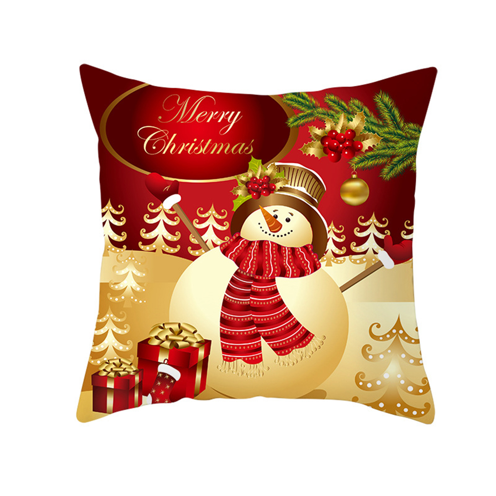 Wholesale Christmas Cushion Cover 45*45 Red Merry Christmas Printed