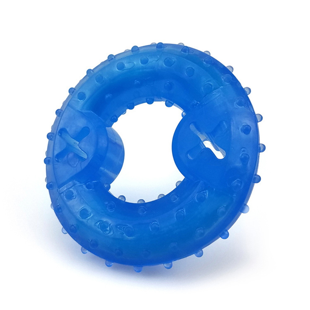 Pet Ice Ring Bite-resistant Tooth Cleaning Molar Toys Summer Cooling Toy Pet Supplies blue_120x120x31mm