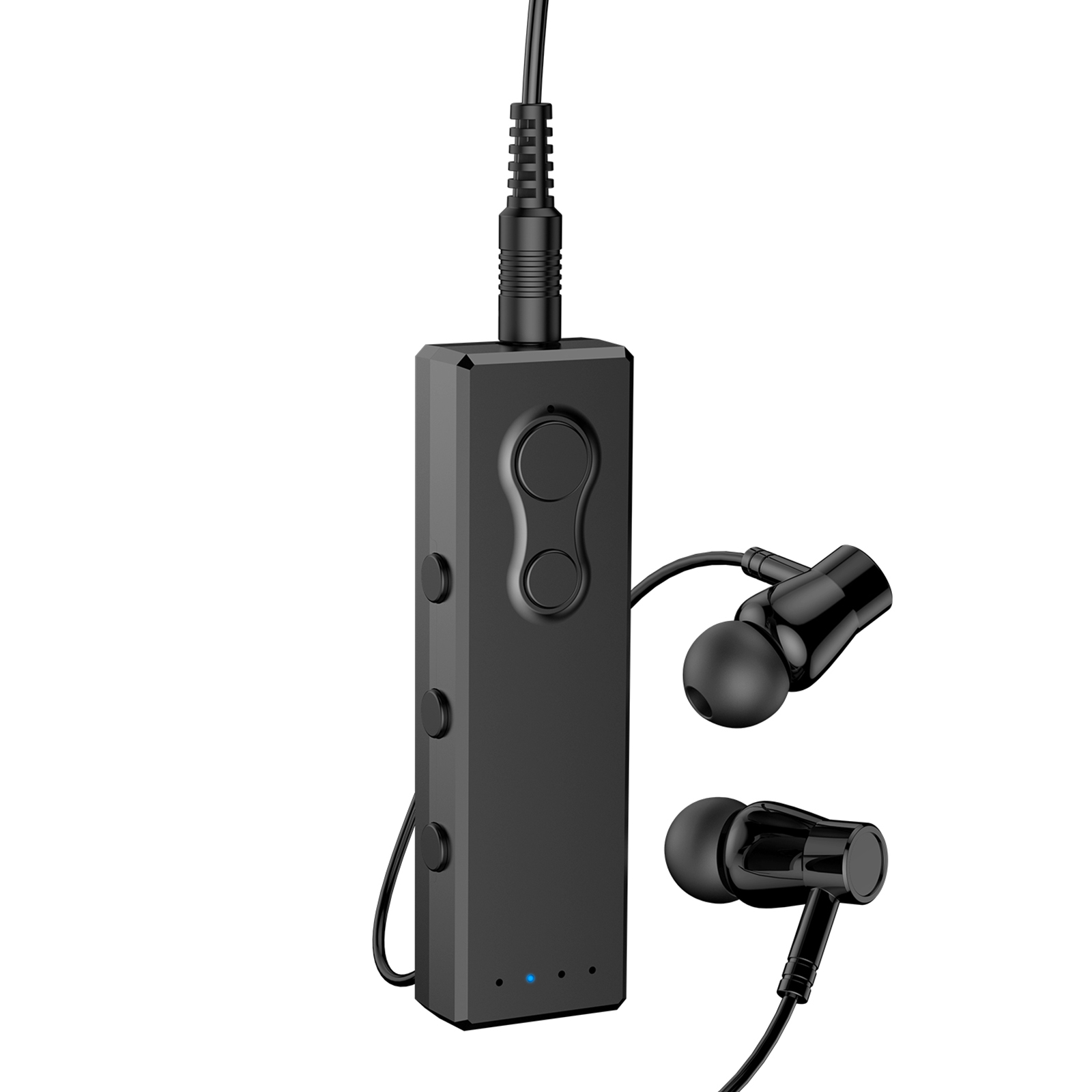 C23 FM Radio With Earphones Radio Rechargeable FM 64-108Mhz Portable Rechargeable Radios MP3 Player For Walking Home Running black