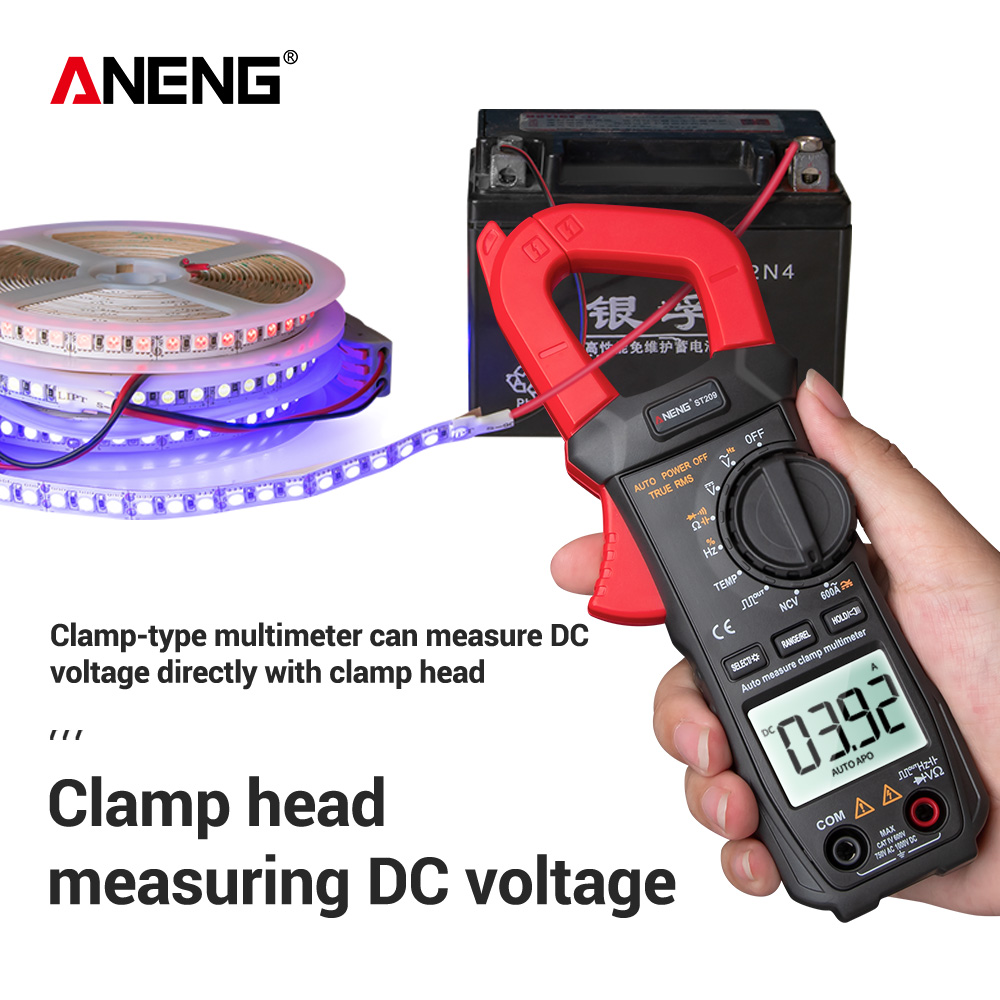 ANENG ST209 Digital Clamp Meter Multimeter 6000counts True RMS Mini Amp DC/AC Clamp Meters voltmeter 400v Automatic Range red