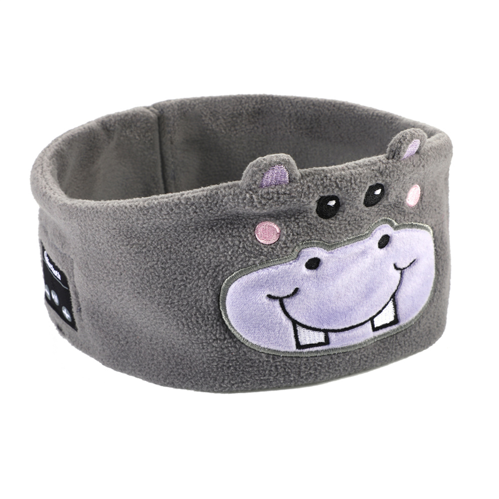 Sleep Headband With Built-In Headphones Microphone Wireless Music Sleeping Washable Headphones For Kids hippo