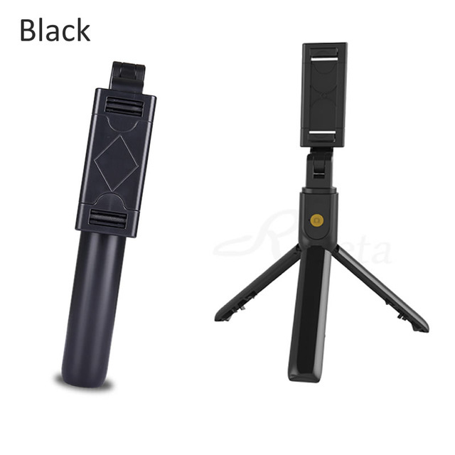 3 in 1 Wireless Bluetooth Selfie Stick for iphone/Android/Huawei Foldable Handheld Monopod Shutter Remote Extendable Mini Tripod black