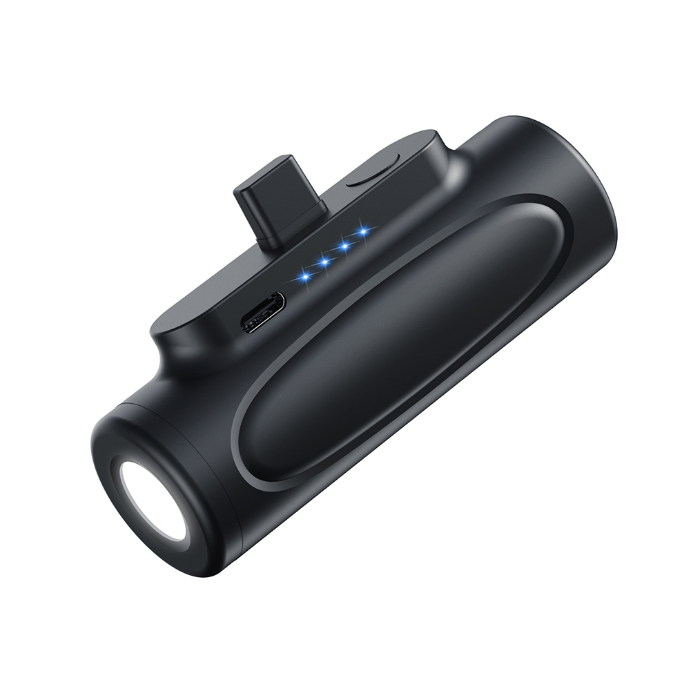 Mini 5000mah Pocket Power Bank with Led Flashlight Wireless Portable