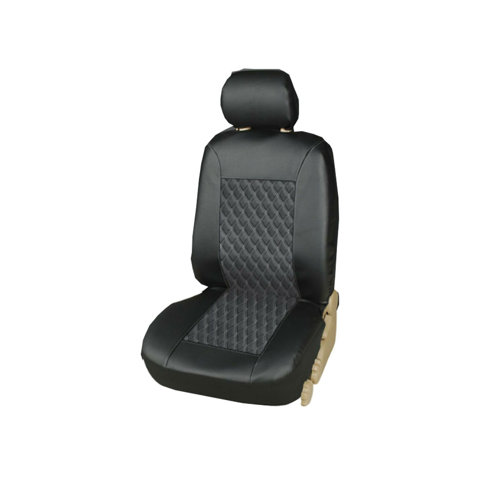 2pcs Car Seat Cover Protector Pu Leather Wear-resistant Seat Cushion Universal Auto Interior Accessories black 2 piece set