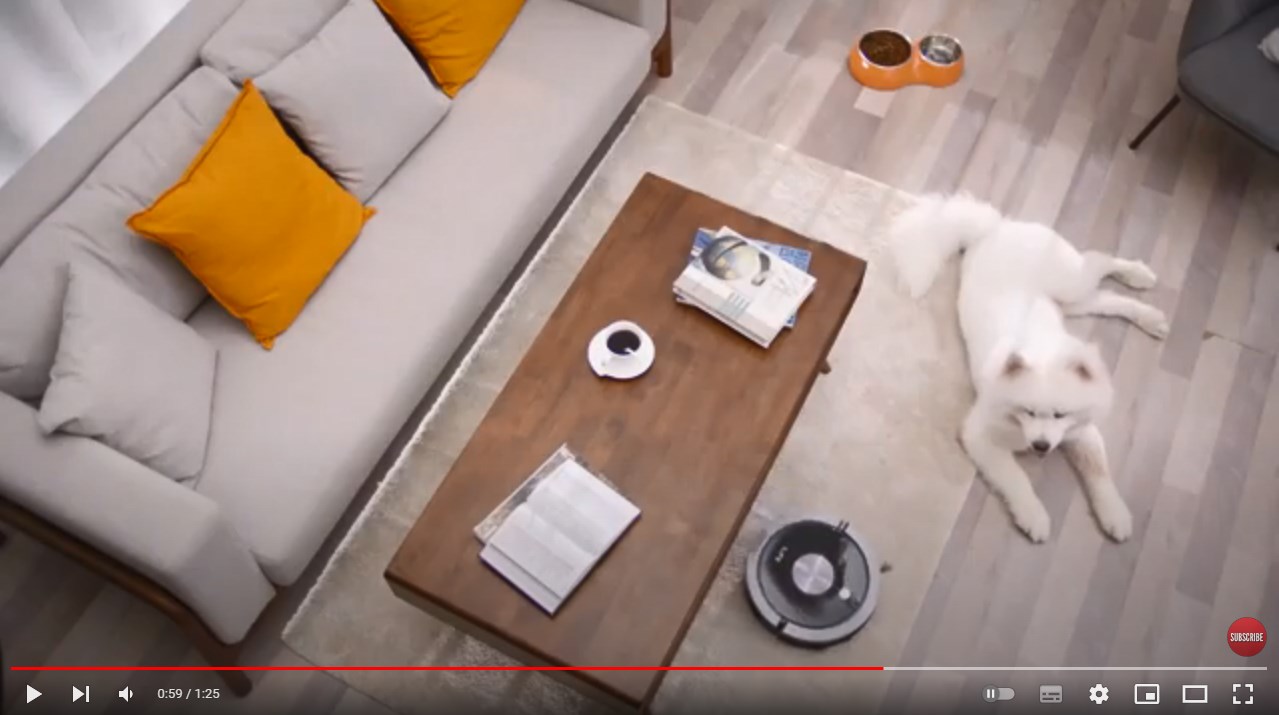 A9S Intelligent Sweeping Robot Smart Vacuum Dust Cleaner with Large Dustbin APP Remote Control Camera Navigation black_EU