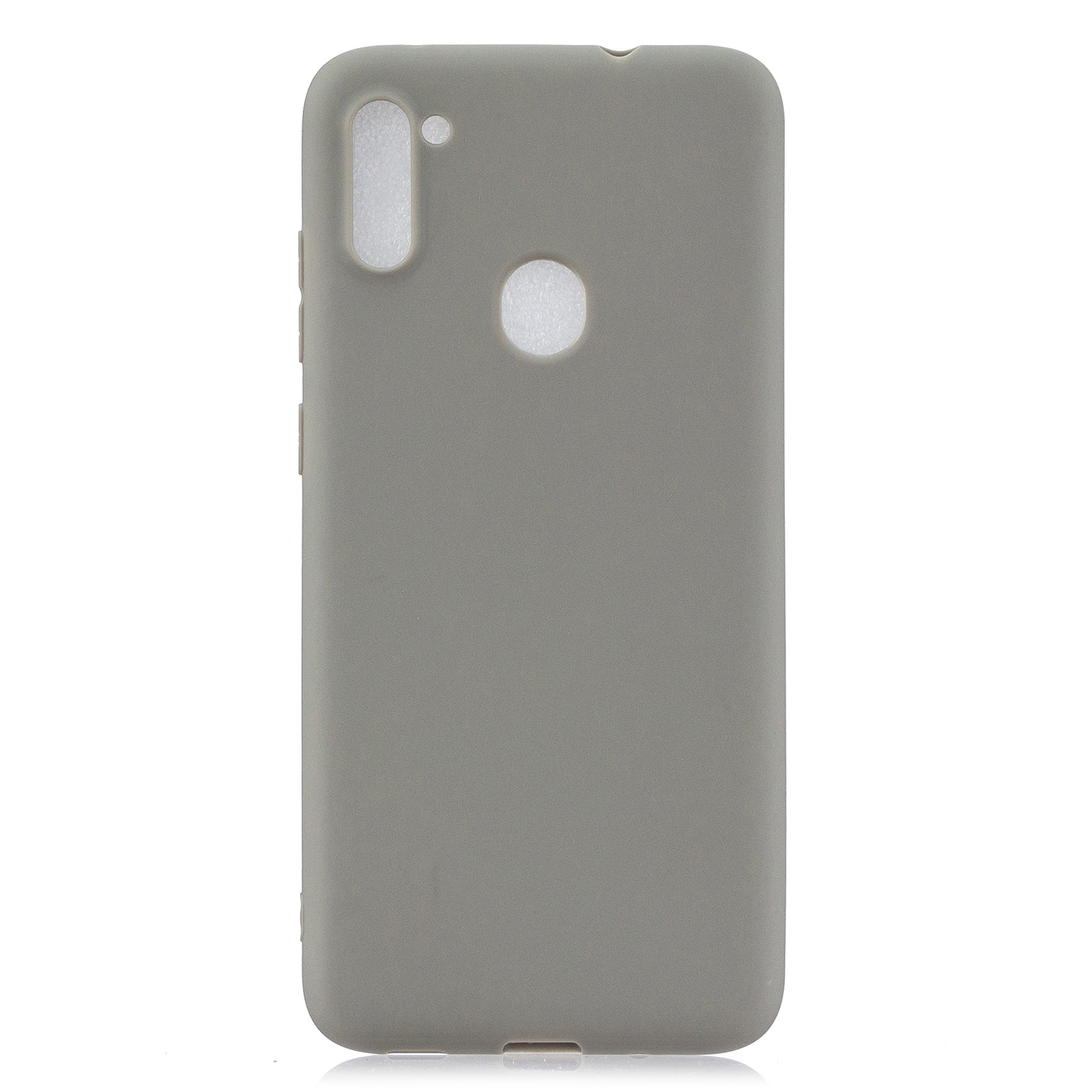 For Samsung A01/ A11/A21/A41/A51/A71/A81/A91 Mobile Phone Case Lovely Candy Color Matte TPU Anti-scratch Non-slip Protective Cover Back Case 12 gray