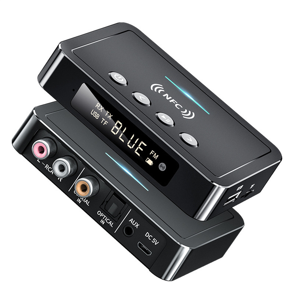 Wireless Audio Transmitter LED Digital Display Aux Rca Spdif Connection Adapter