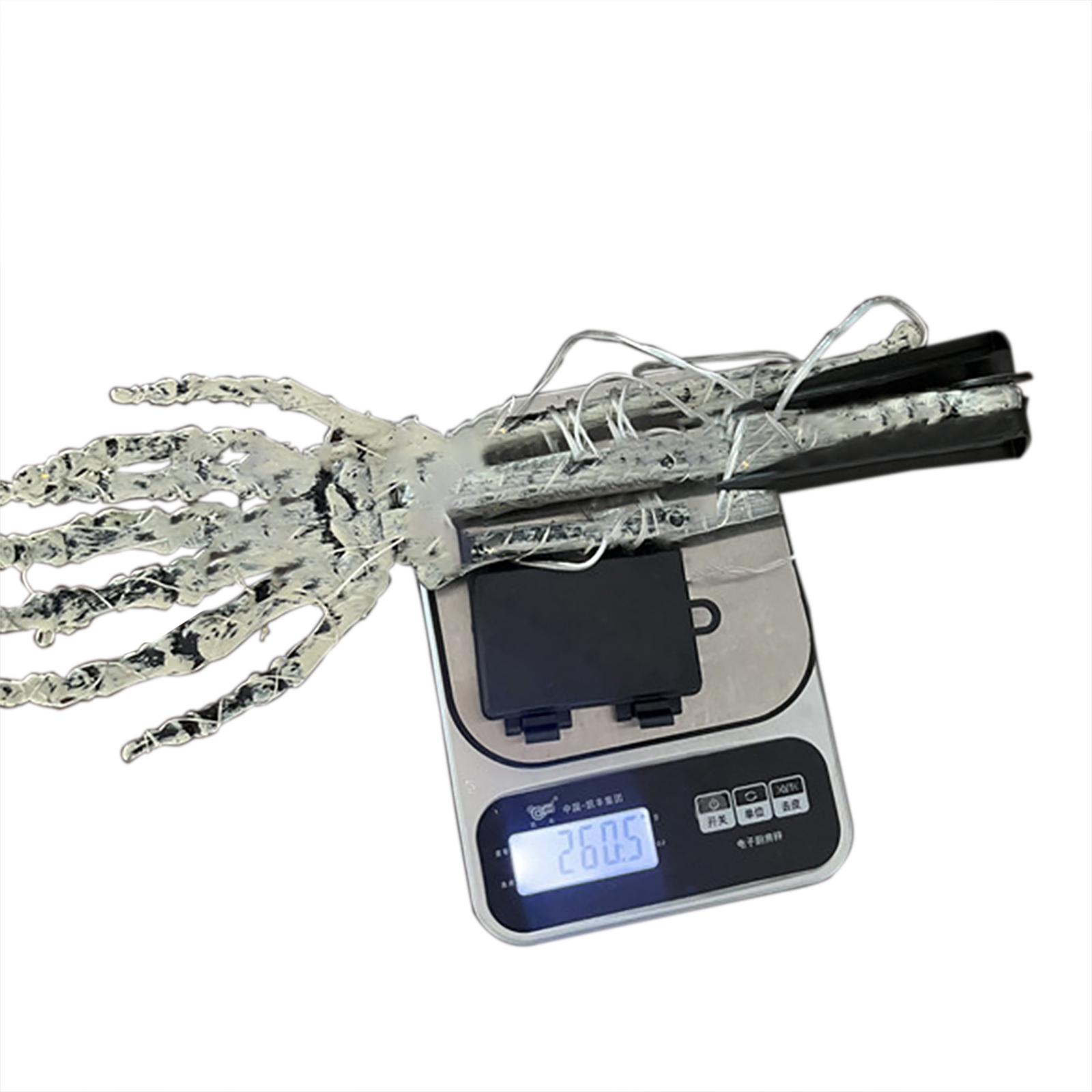 Halloween Light Decorations Solar Lighted Hand Skeleton Ground Lamp 40 LED Waterproof Glowing Lights For Garden Halloween Decor Battery case