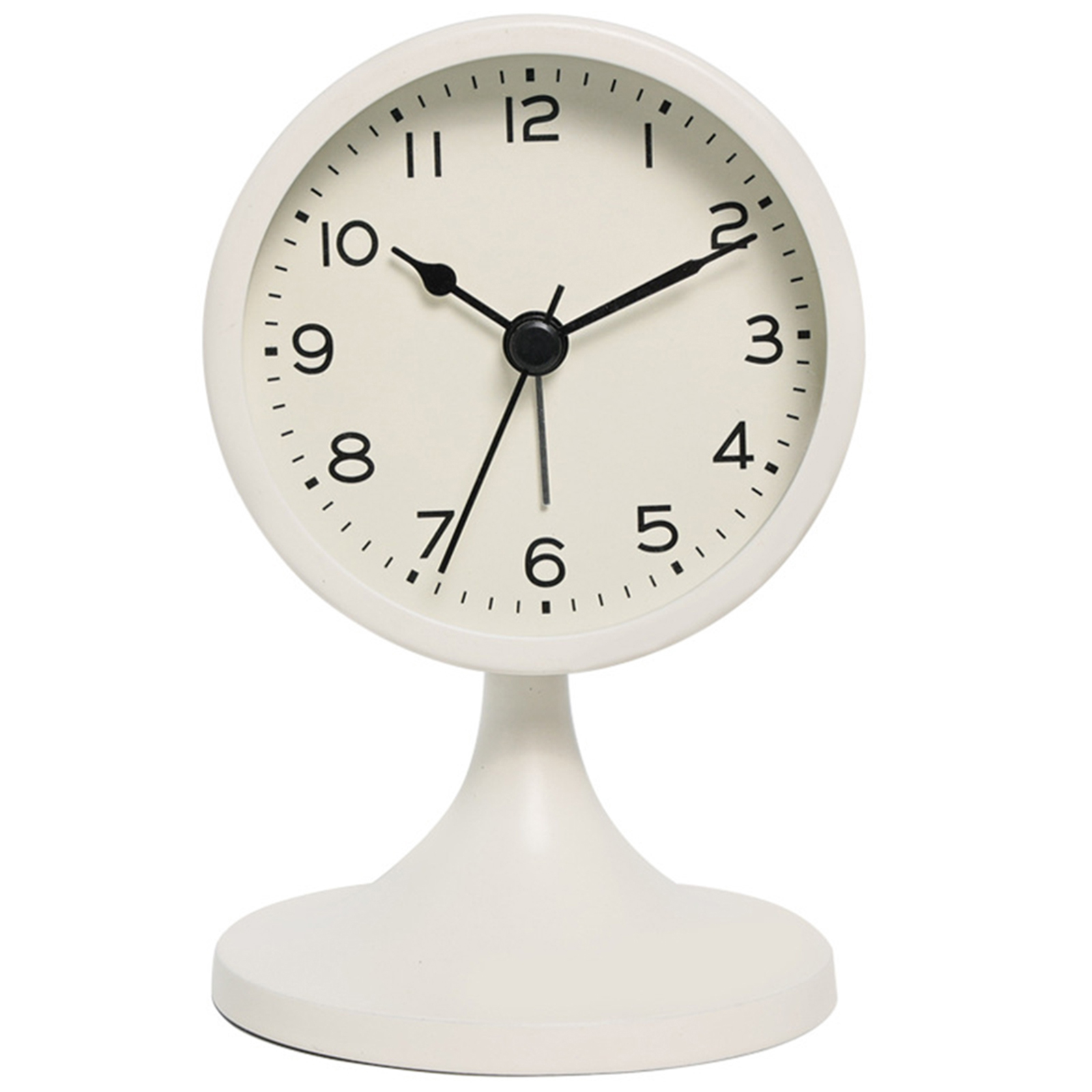 Vintage Alarm Clock High Precision Silent Bedside Night Light Loud Alarm Clock For Bedroom Home Office Decor milky white
