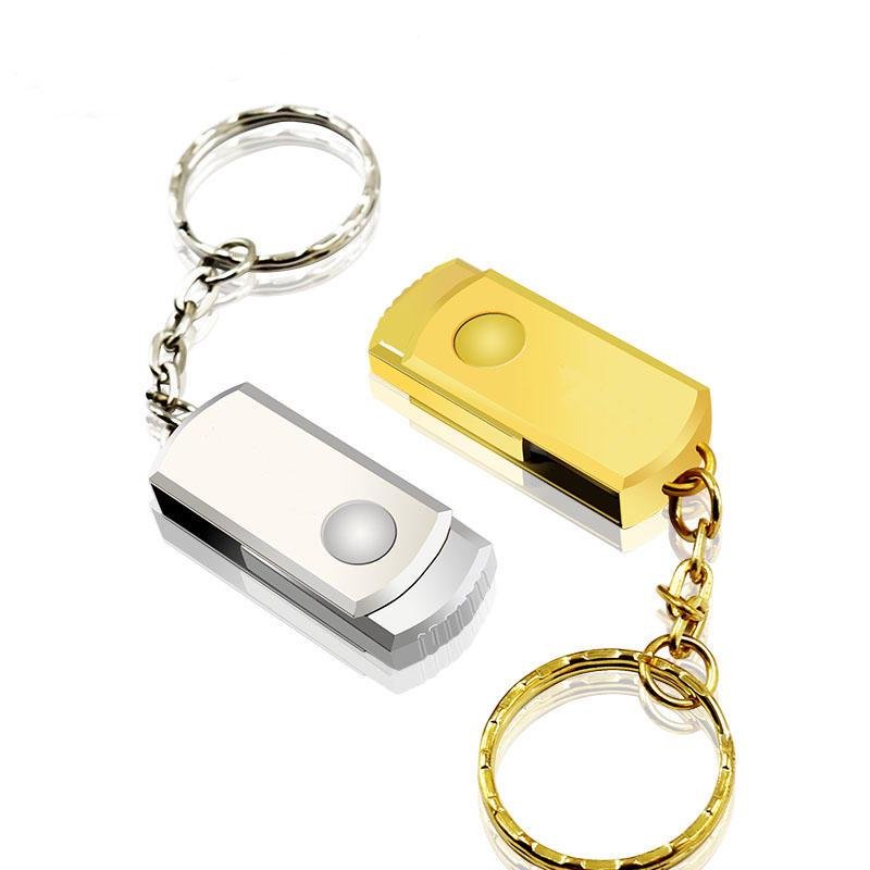 Portable USB Flash Drive Mini Metal Key Chain U Disk Storage Drive Silver 512MB