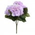  1 Bunch of 5 flowers    Artificial Silk Hydrangea Bouquet Fake Flowers Arrangement Home Wedding decor  Light Purple 