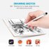  2 in 1 Stylus Pen Capacitive Screen Touch Pencil Drawing Pen for Tablet Android Smartphone black