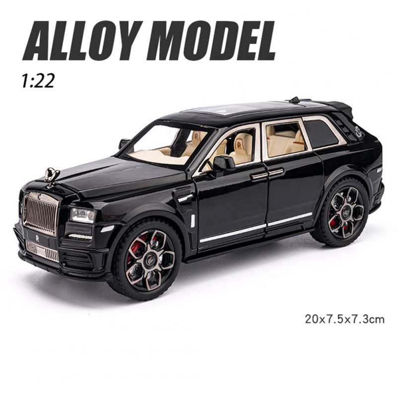 1:22 Mansory Cullinan Alloy Pull Back Car Diecast Simulation Car Model with Sound Light 