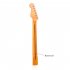  Bright  22 piece ST electric guitar neck handle Canadian maple fingerboard for ST Strat Stratocaster with back centerline  bubble bag  yellow