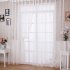  EU Direct  1 PCS Soft Black Translucidus Window Curtain of Modern Style Home decoration choice White