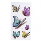 [EU Direct] 1 Sheet 3D Colorful Butterfly Body Art Temporary Tattoos Waterproof Non-toxic Transfer Sticker 105*60mm
