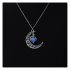  EU Direct  1 X Crescent Moon Heart Wishing Box Glow in the Dark Necklace charm Crescent Moon Glow Pendant Necklace halloween Jewelry custom Necklace personaliz