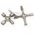  EU Direct  10 in 1 Multifunctional Cross Wrench Key Square Triangle Key for Train Electrical Elevator Cabinet Valve
