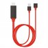  EU Direct  1080P Micro USB to HDMI HDTV AV Cable Adapter for Apple red