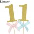  EU Direct  10Pcs First Birthday Decorations Number 1 Cupcake Toppers Boy Girl 1st Year Party Decor