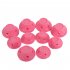  EU Direct  10Pcs Magic Home DIY Hair Care Curler Soft Silicone Roller Curling Iron Hairstyle Tool Pink