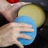  EU Direct  12 5cm Ultra soft Round Microfiber Wax Applicator Pads for Car Polish  Light Blue Light blue
