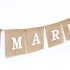  EU Direct  12pcs set JUST MARRIDE Text Wedding Linen Flags Decorative Square Banners