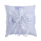  EU Direct  15 15cm Lovely Flower Buds Wedding Bridal Ring Pillow Cushion Bearer White Wedding Accessories