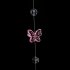  EU Direct  1m Glass Crystal Beads Chain Curtain Window Passage Wedding Backdrop Violet Butterfly 1pcs