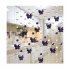 EU Direct  1m Glass Crystal Beads Chain Curtain Window Passage Wedding Backdrop Violet Butterfly 1pcs