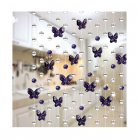 EU 1m Glass Crystal Beads Chain Curtain <span style='color:#F7840C'>Window</span> Passage Wedding Backdrop Violet Butterfly 1pcs